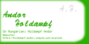 andor holdampf business card